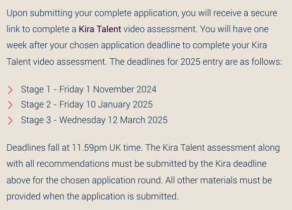 University of Oxford MSc Financial Economics Program Supplementary Application Timeline / Deadline