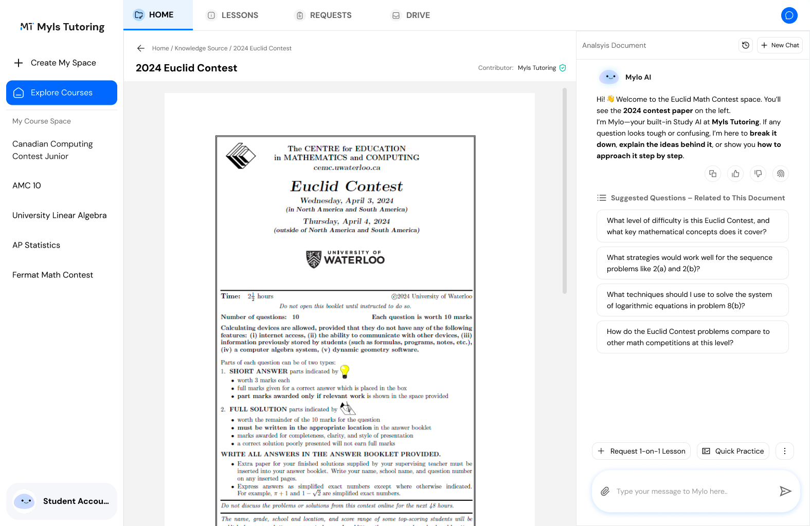 Find a Tutor on Myls Online Tutoring Matching Platform